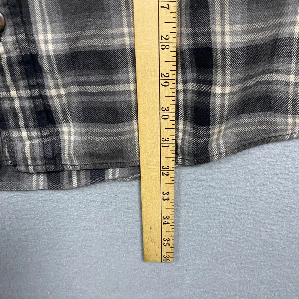 J.Crew Oarsman Flannel Shirt Mens XXL Black Grey Plaid Long Sleeve Pockets